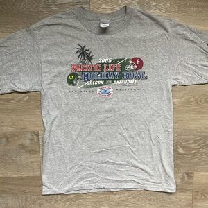 2005 Holiday Bowl Oregon vs Oklahoma Grey Cotton T Shirt